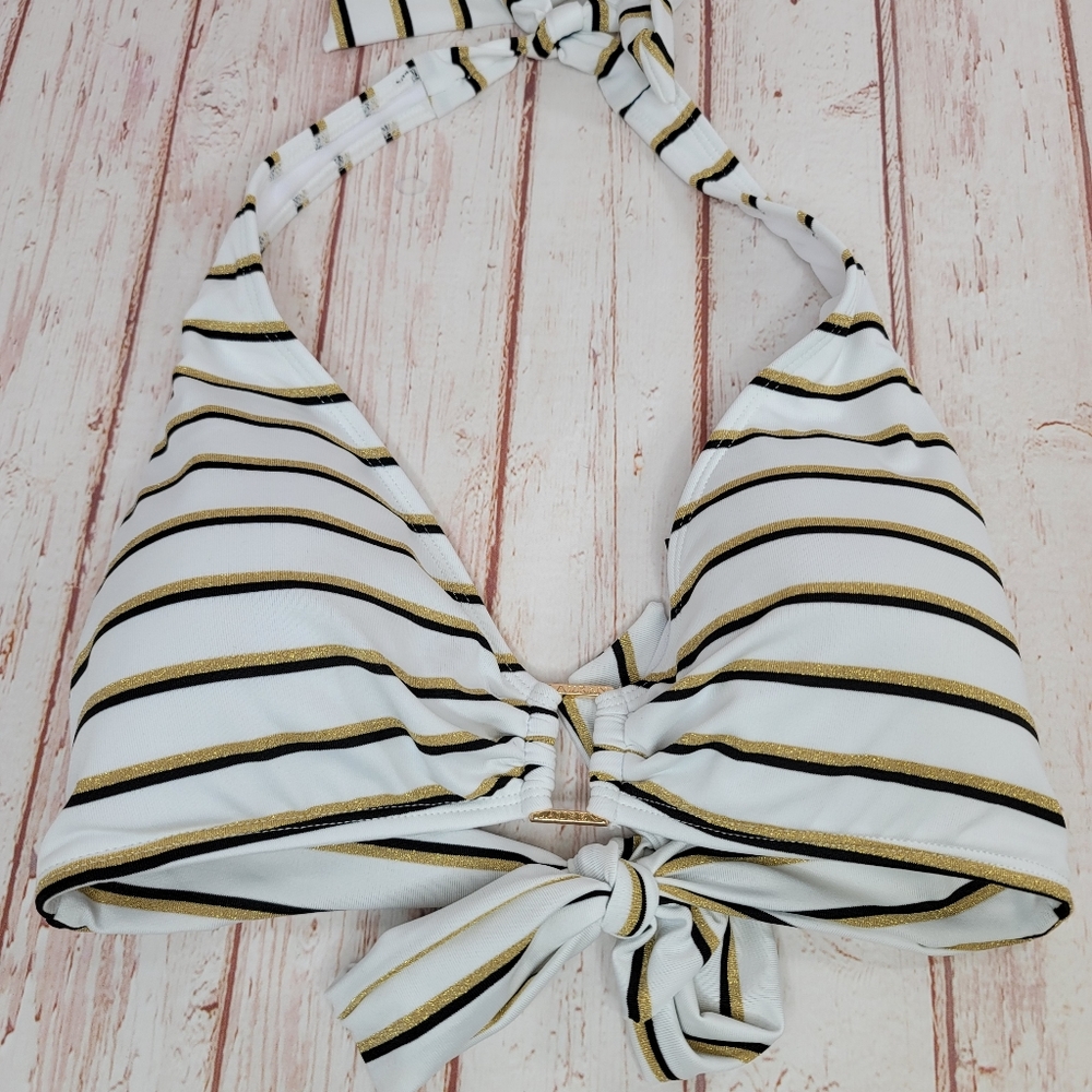 Lauren Ralph Lauren Swimsuit Beach Top Striped